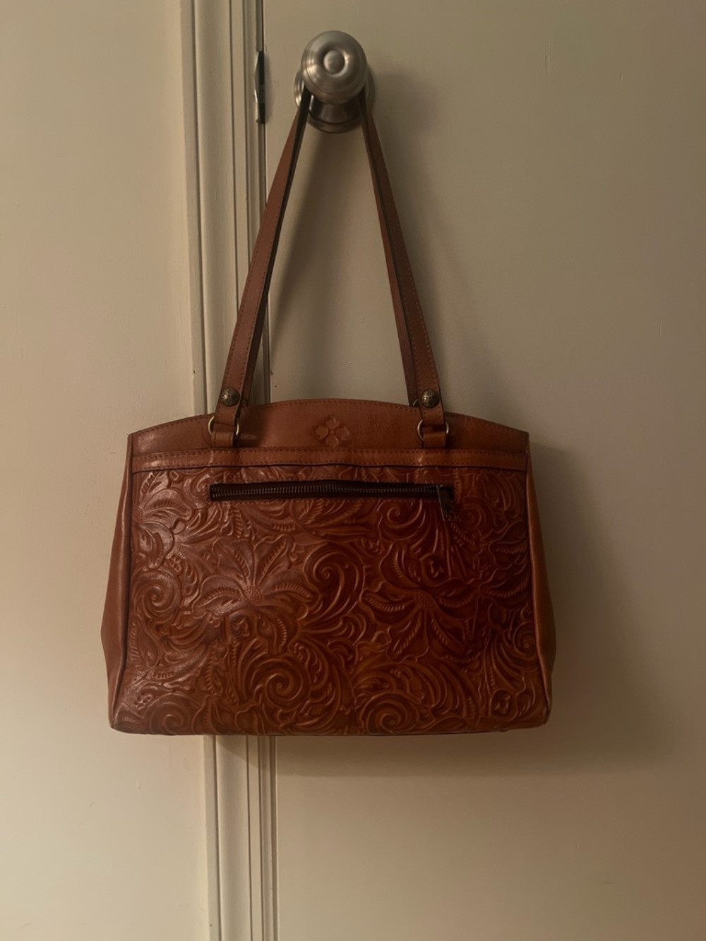 Patricia Nash Poppy Tote Handbag in Tooled Florence Leather